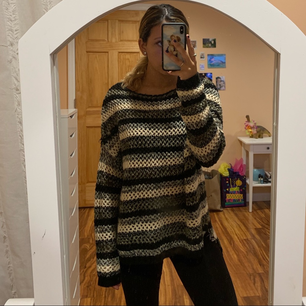 Oversized knit sweater